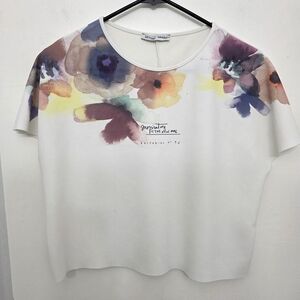 Zara Artistic Floral Short Sleeve Top